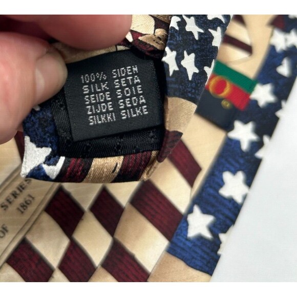 MAX RAAB Tango 100% Silk Neck Tie Americana Series "Flag of 1861" - 4th of July - Picture 6 of 7